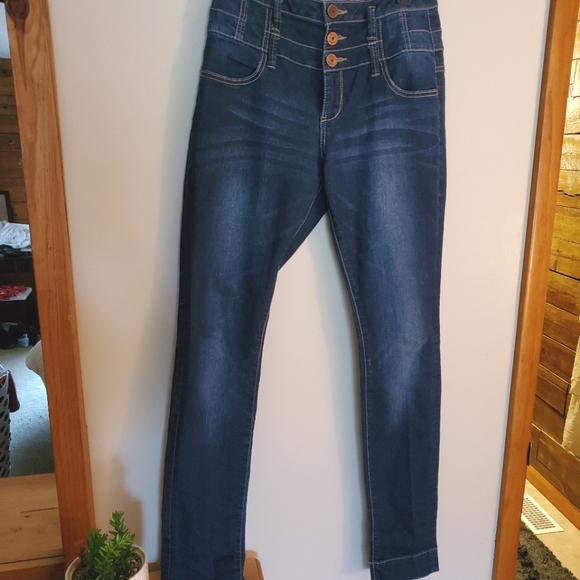 Tall high waist, half button fly jeans - Picture 1 of 5